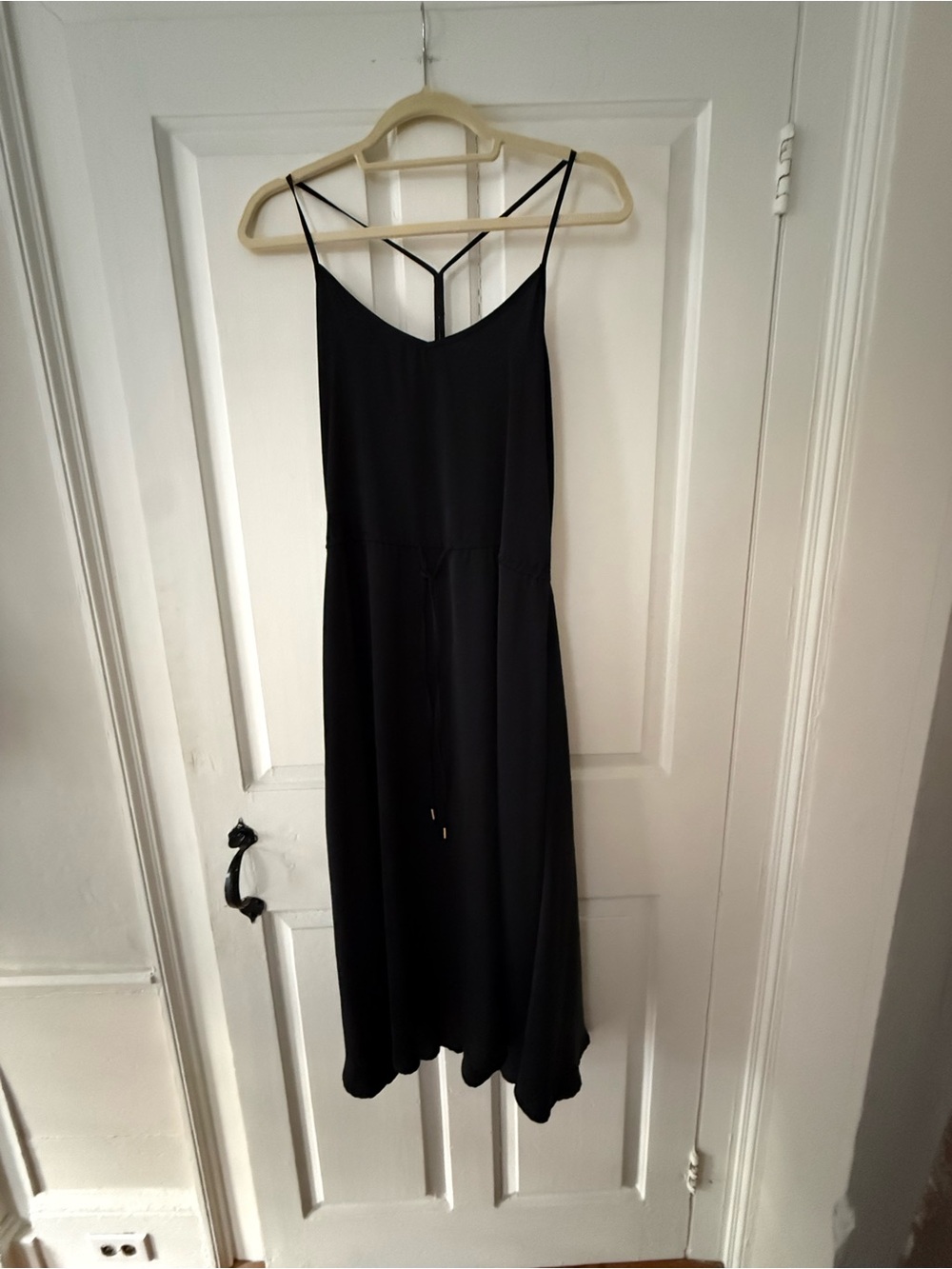 Black Strappy Summer Dress - Minimalist Women's Dress